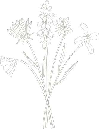 Decorative flower beside the Elora wellness gift card